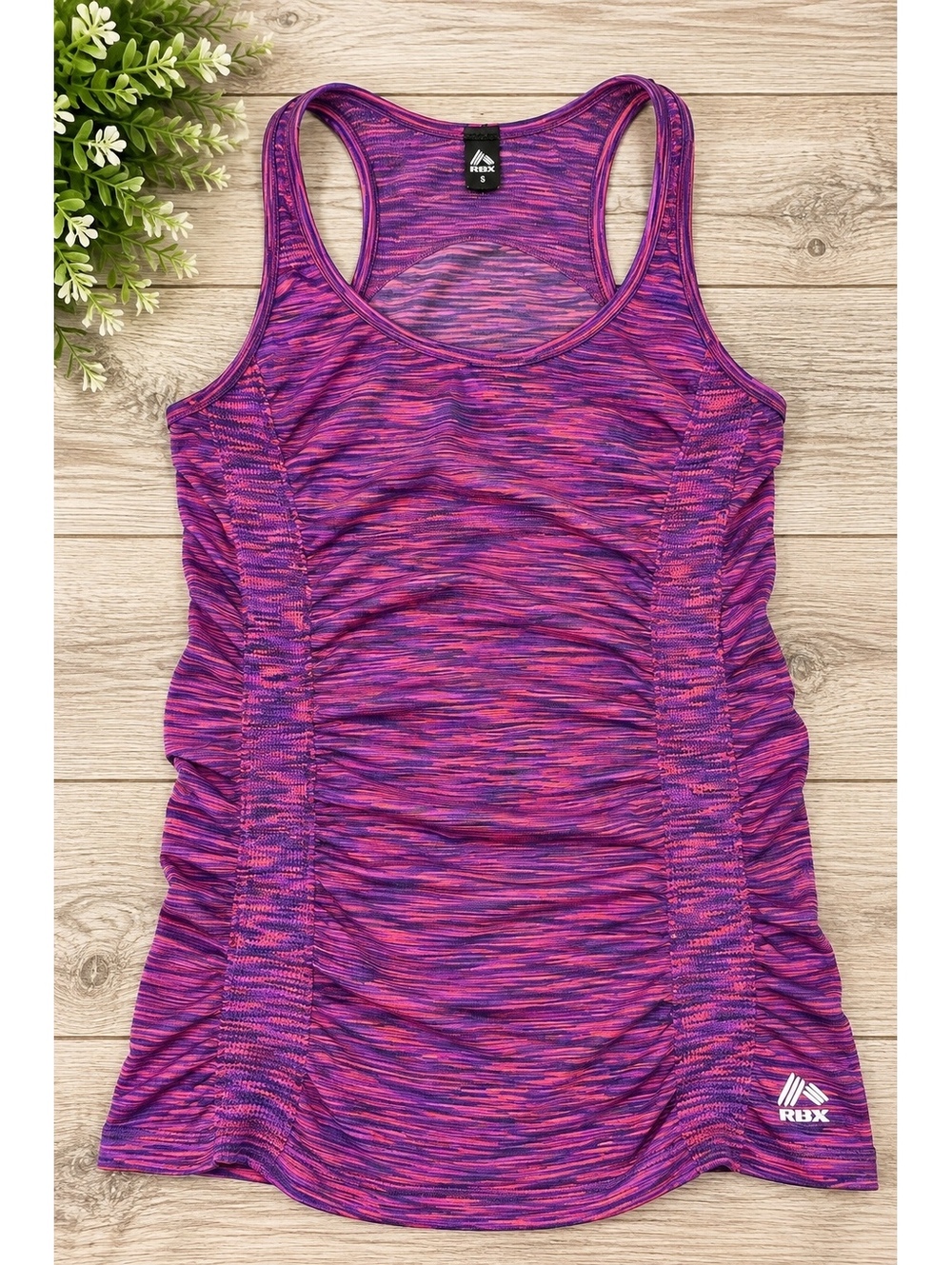 RBX Women's Small Purple Pink Space Dye Racerback Athletic/